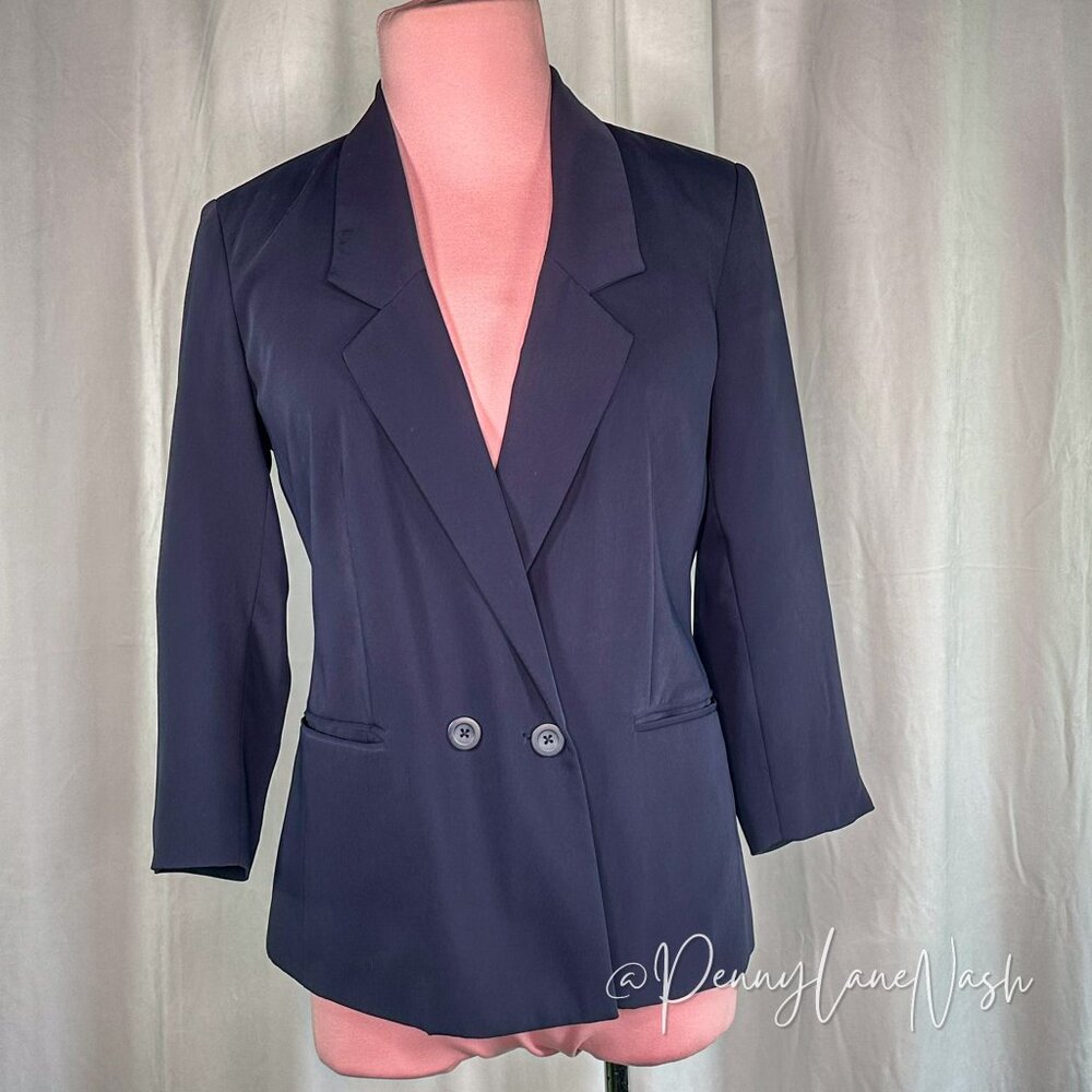 Tommy Hilfiger Double Breasted Blazer Jacket Navy